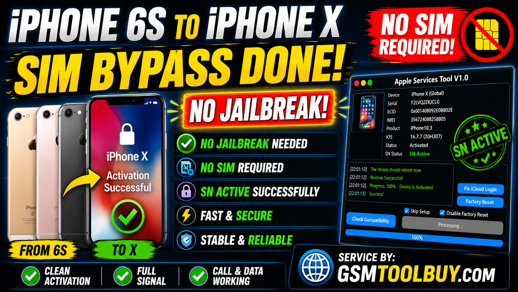 Apple Services Tools A12+ Bypass (No Signal) [iPhone Xr to 17 Pro Max, iPad 8 to M3]✔️✔️